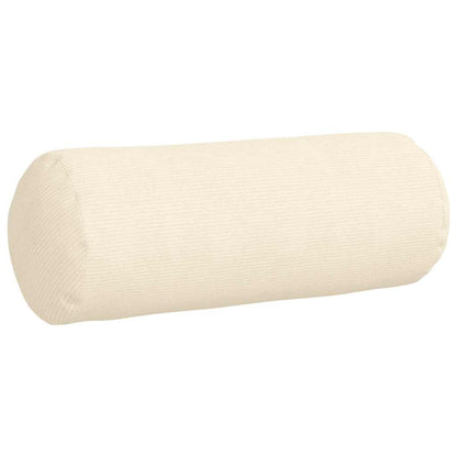 vidaXL Traversin 2 pcs Crème Ø 25 x 70 cm Velours côtelé