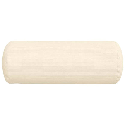 vidaXL Traversin 2 pcs Crème Ø 25 x 70 cm Velours côtelé