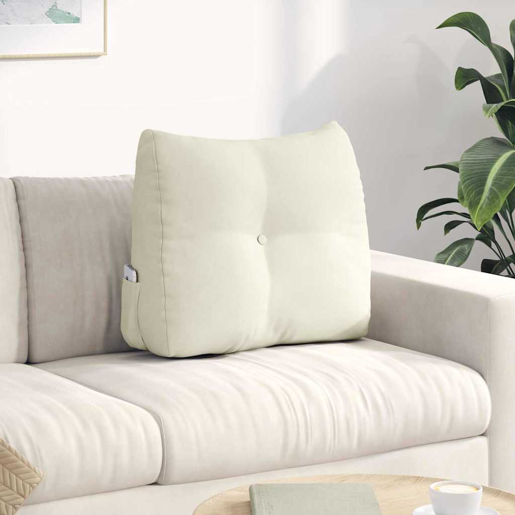Rückenkissen Creme 60 x 24 x 50 cm Samt