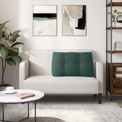 Rücken Kissen Dunkelgrün 80 x 24 x 50 cm Samt