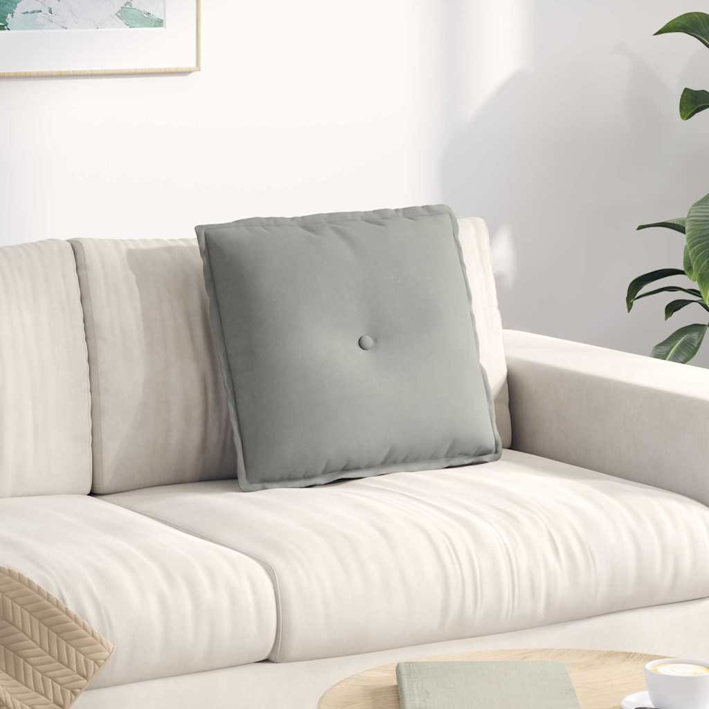 Rückenkissen Hellgrau 50 x 45 cm Mikrofaserstoff