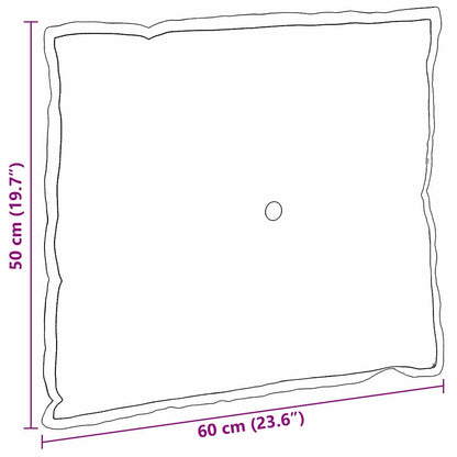 Rückenkissen Grau-Grün 60 x 50 cm Cordstoff
