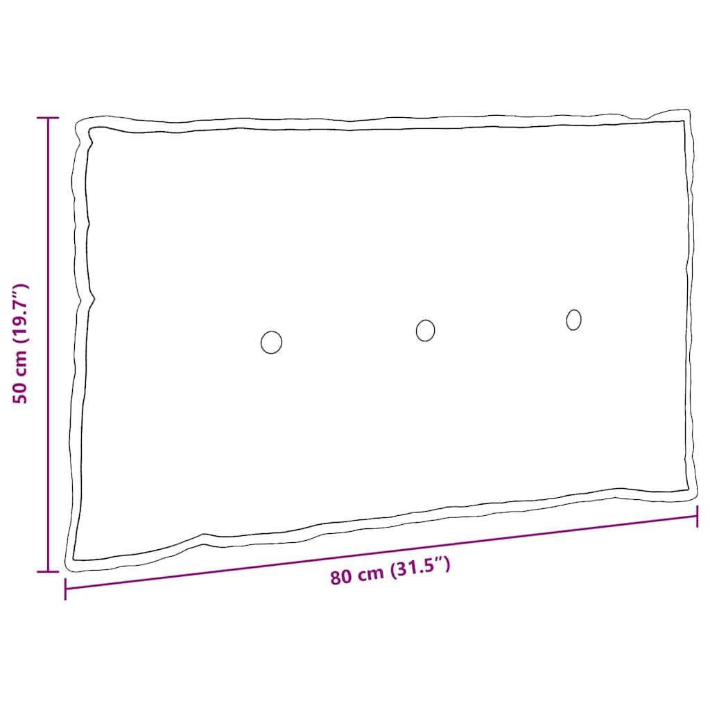 Rückenkissen Schwarz 80 x 50 cm Mikrofaserstoff