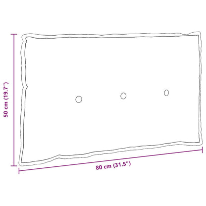 Rückenkissen Schwarz 80 x 50 cm Mikrofaserstoff