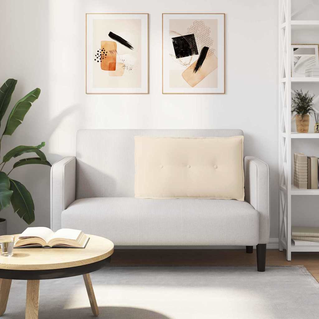 Rückenkissen Beige 80 x 50 cm Mikrofaserstoff