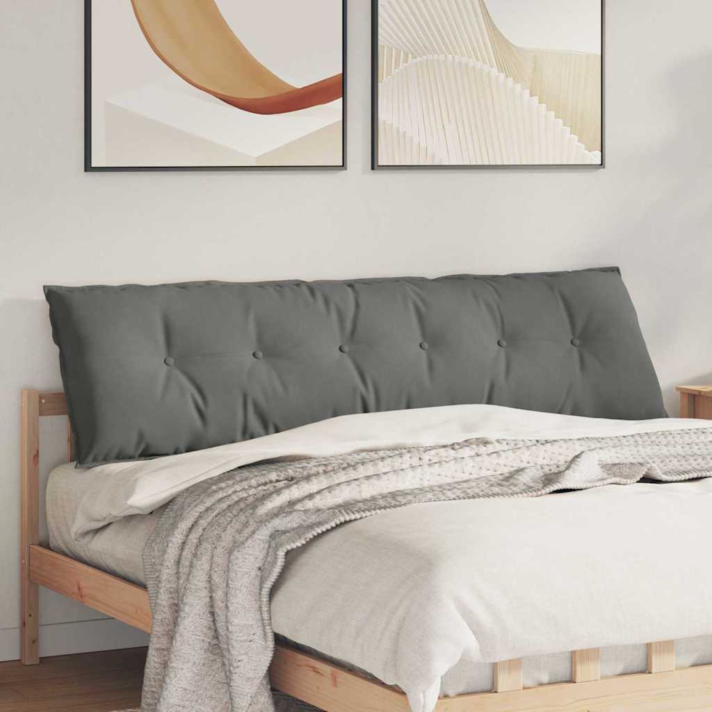 Rückenkissen Dunkelgrau 180 x 50 cm Mikrofaserstoff