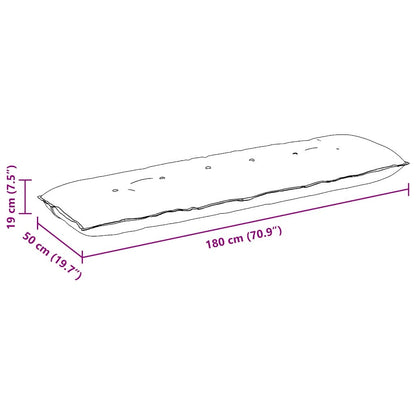 Rückenkissen Dunkelgrau 180 x 50 cm Mikrofaserstoff