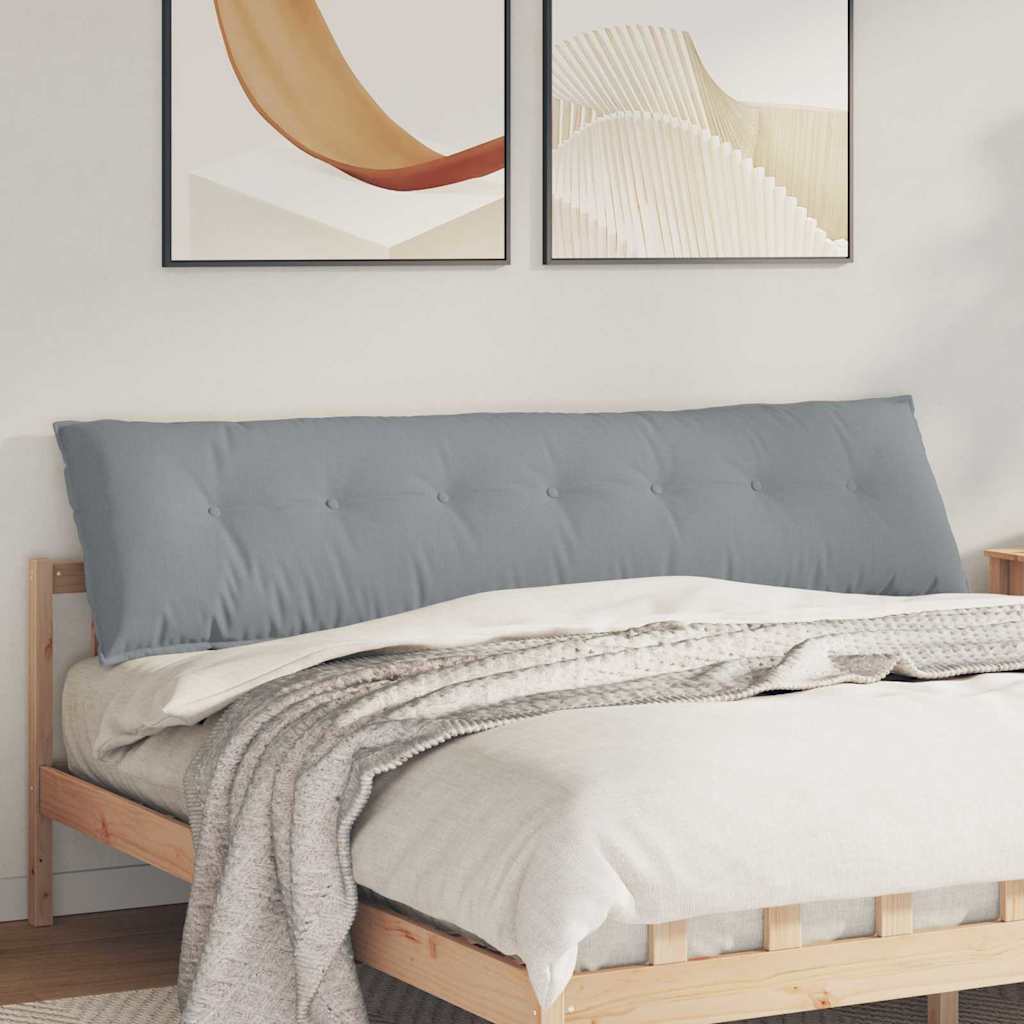 Rückenkissen Hellgrau 200 x 19 x 50 cm Stoff