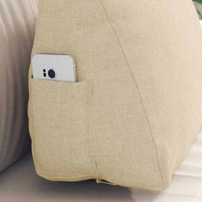 Rückenkissen Creme 45 x 20 x 35 cm Stoff