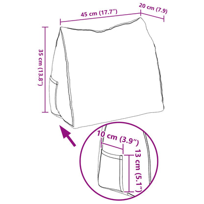 Rückenkissen Creme 45 x 20 x 35 cm Stoff