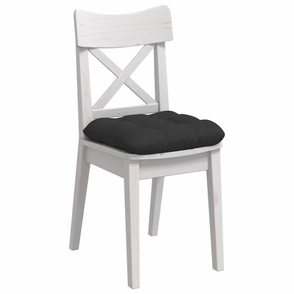 vidaXL Coussins de chaise 4 pcs Noir 40 x 40 cm Tissu microfibre