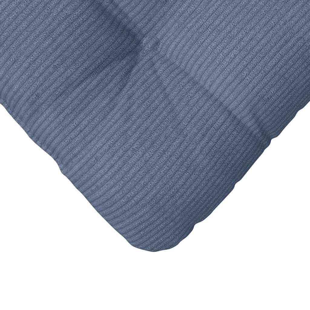 vidaXL Coussins de chaise 4 pcs Bleu 40 x 40 cm Velours côtelé