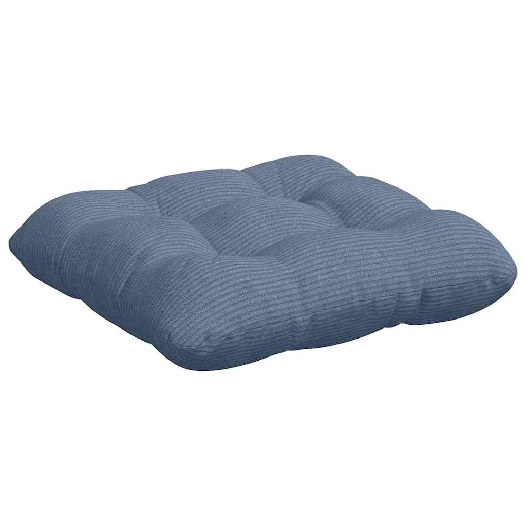 vidaXL Coussins de chaise 4 pcs Bleu 40 x 40 cm Velours côtelé