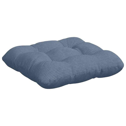 vidaXL Coussins de chaise 4 pcs Bleu 40 x 40 cm Velours côtelé