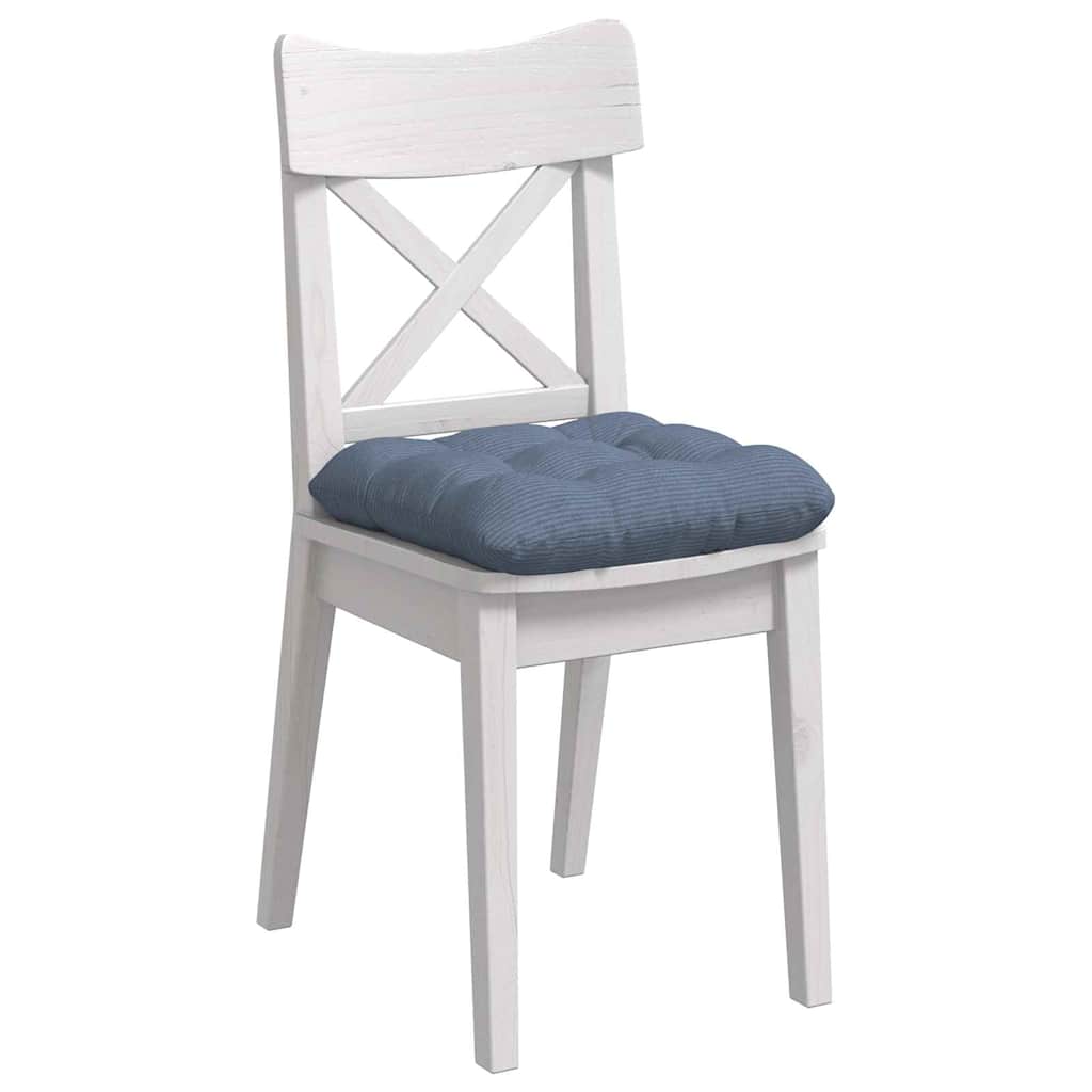 vidaXL Coussins de chaise 4 pcs Bleu 40 x 40 cm Velours côtelé