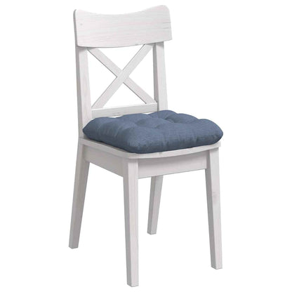 vidaXL Coussins de chaise 4 pcs Bleu 40 x 40 cm Velours côtelé