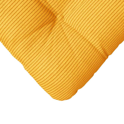 vidaXL Coussins de chaise 4 pcs Jaune clair 40 x 40 cm Tissu côtelé