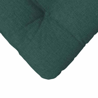 vidaXL Coussins de chaise 4 pcs Vert foncé 45 x 45 x 12 cm Tissu