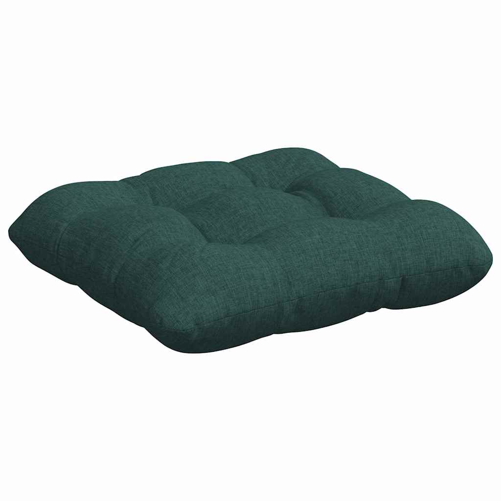 vidaXL Coussins de chaise 4 pcs Vert foncé 45 x 45 x 12 cm Tissu