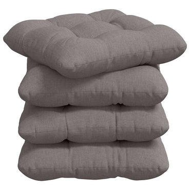 vidaXL Coussins de chaise 4 pcs Taupe 45 x 45 x 12 cm Tissu