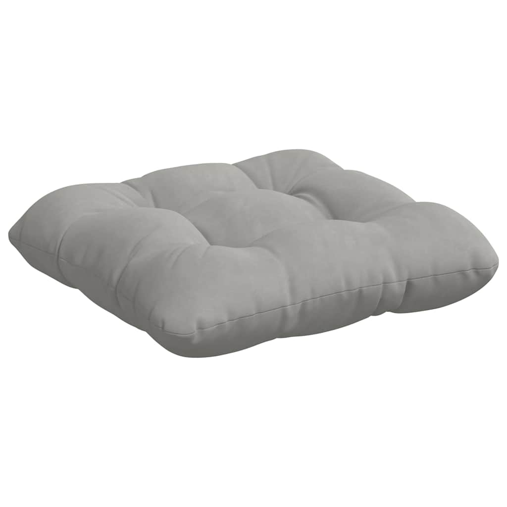 vidaXL Coussins de chaise 4 pcs Gris clair 45 x 45 cm Tissu microfibre