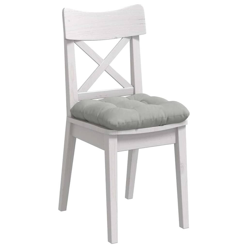 vidaXL Coussins de chaise 4 pcs Gris clair 45 x 45 cm Tissu microfibre