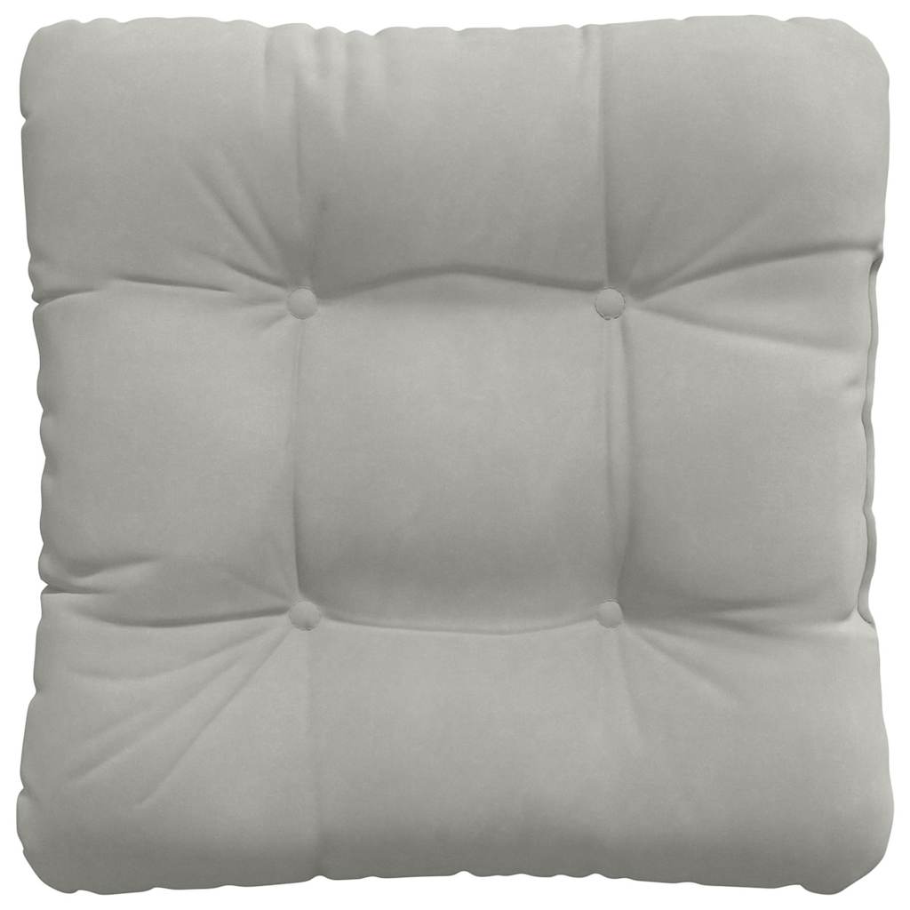 vidaXL Coussins de chaise 4 pcs Gris clair 45 x 45 cm Tissu microfibre