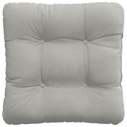 vidaXL Coussins de chaise 4 pcs Gris clair 45 x 45 cm Tissu microfibre
