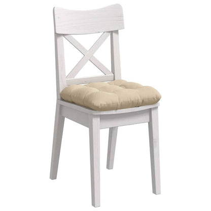 vidaXL Coussins de chaise 4 pcs Crème 45 x 45 cm Tissu microfibre