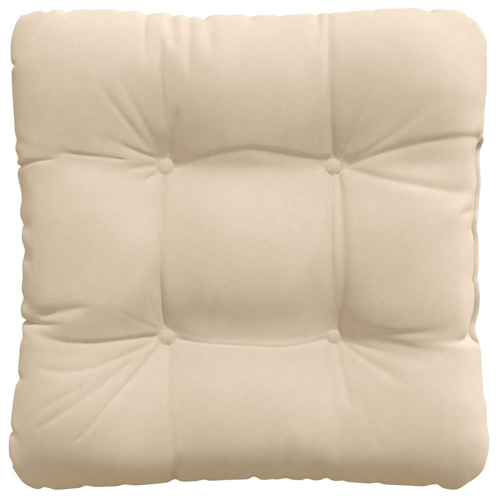 vidaXL Coussins de chaise 4 pcs Crème 45 x 45 cm Tissu microfibre