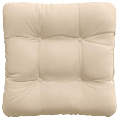 vidaXL Coussins de chaise 4 pcs Crème 45 x 45 cm Tissu microfibre