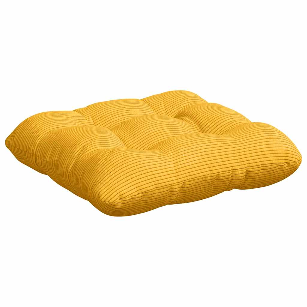 vidaXL Sitzkissen 4 pcs Helles Gelb 45 x 45 cm Cordstoff