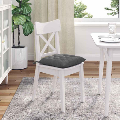 vidaXL Sitzkissen 4 pcs Dunkelgrau 40 x 40 x 6 cm Stoff