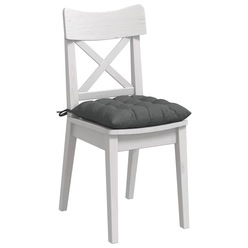 vidaXL Sitzkissen 4 pcs Dunkelgrau 40 x 40 x 6 cm Stoff
