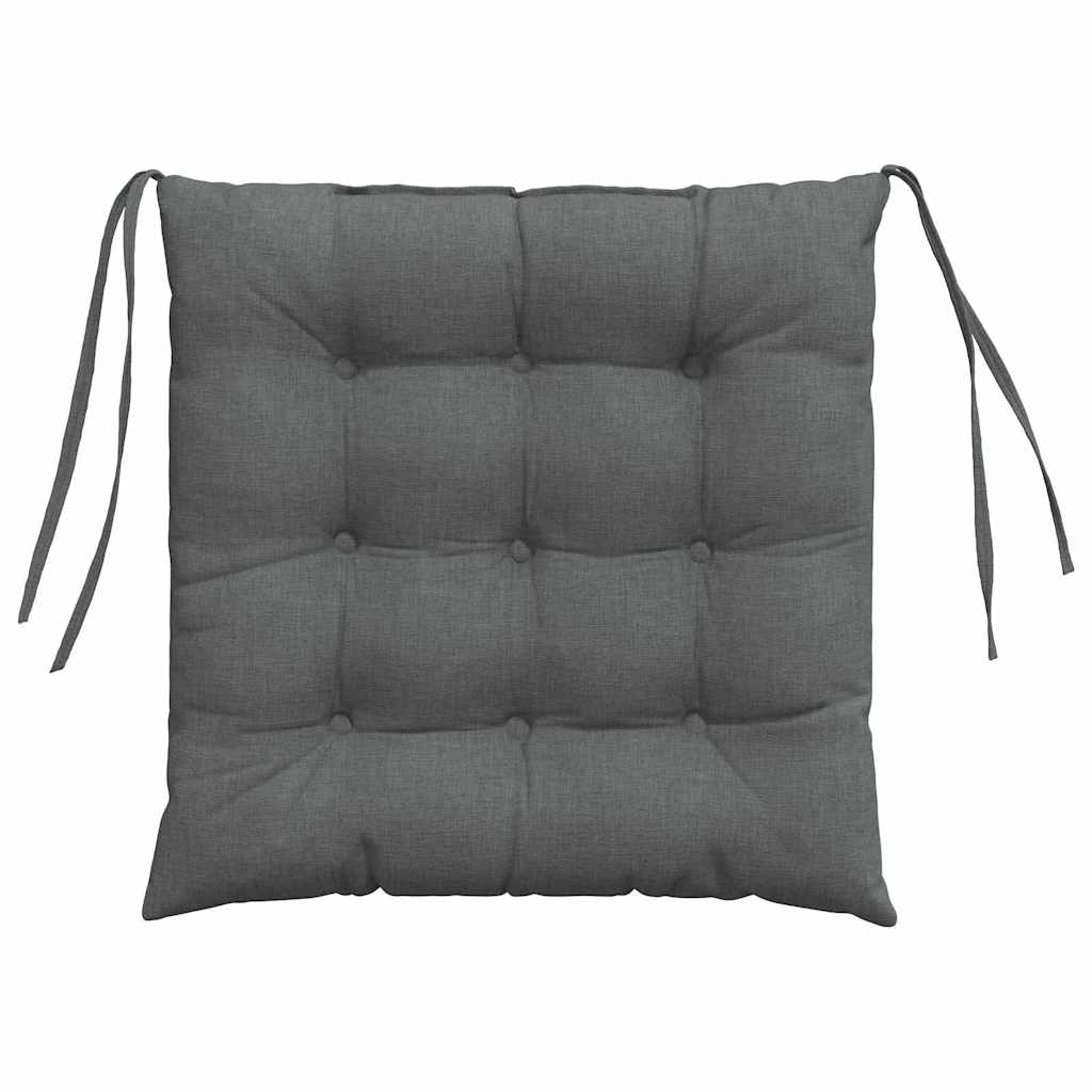 vidaXL Sitzkissen 4 pcs Dunkelgrau 40 x 40 x 6 cm Stoff