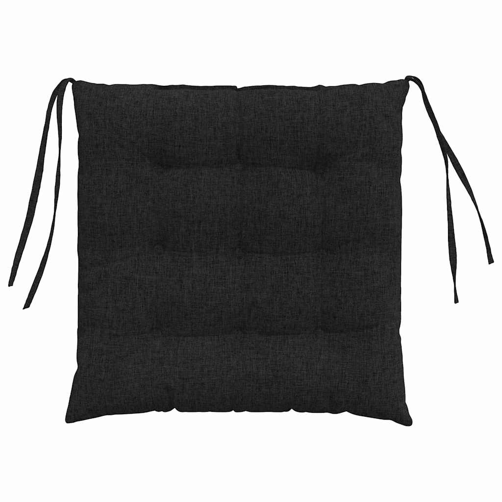 vidaXL Sitzkissen 4 pcs Schwarz 40 x 40 x 6 cm Stoff
