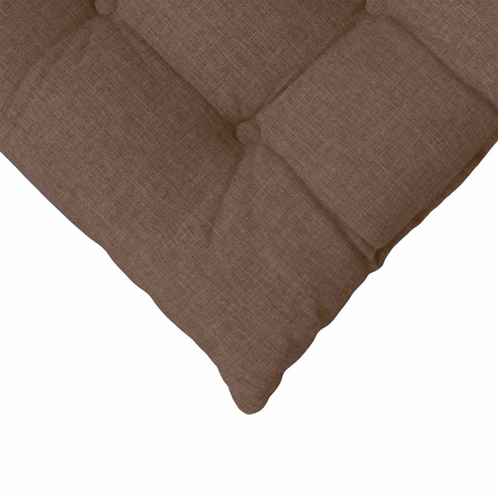 vidaXL Coussins de chaise 4 pcs Marron 40 x 40 x 6 cm Tissu