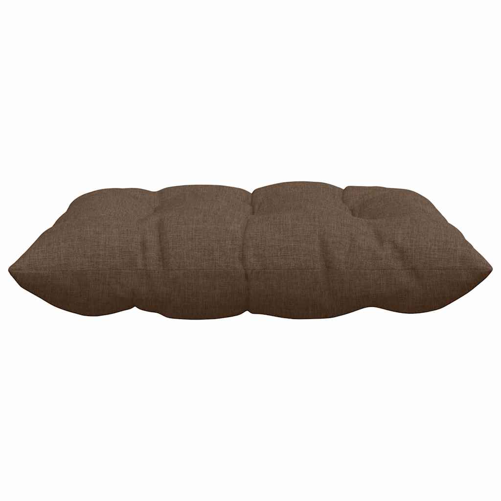 vidaXL Coussins de chaise 4 pcs Marron 40 x 40 x 6 cm Tissu