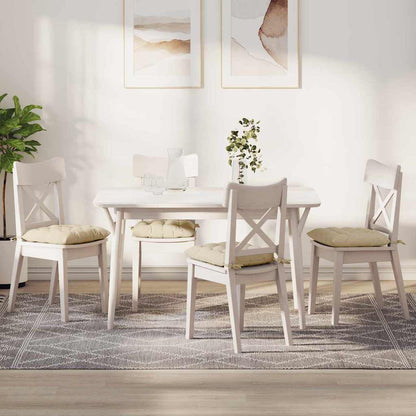 Sitzkissen 4 pcs Creme 40 x 40 x 6 cm Stoff