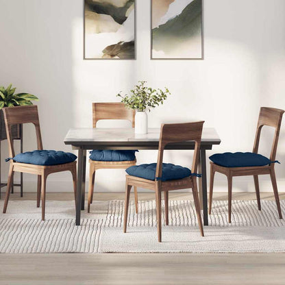vidaXL Sitzkissen 4 pcs Blau 40 x 40 x 6 cm Stoff