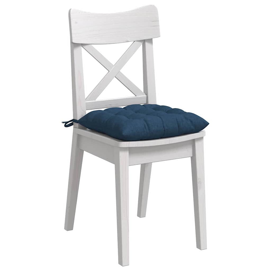 vidaXL Sitzkissen 4 pcs Blau 40 x 40 x 6 cm Stoff
