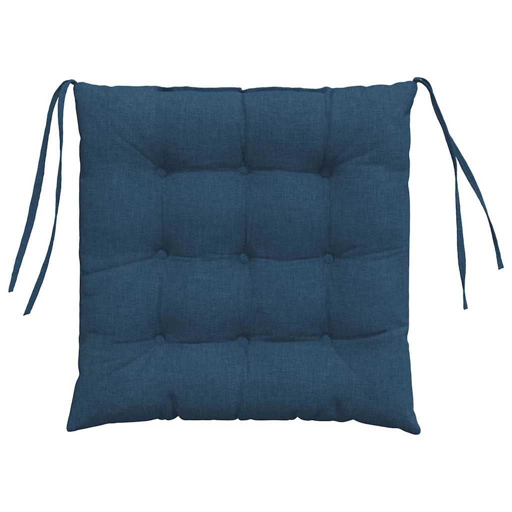 vidaXL Sitzkissen 4 pcs Blau 40 x 40 x 6 cm Stoff