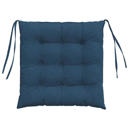 vidaXL Sitzkissen 4 pcs Blau 40 x 40 x 6 cm Stoff