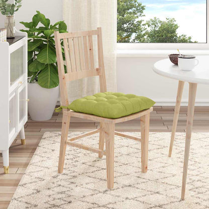 vidaXL Sitzkissen 4 pcs Hellgrün 40 x 40 x 6 cm Stoff