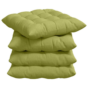 vidaXL Sitzkissen 4 pcs Hellgrün 40 x 40 x 6 cm Stoff