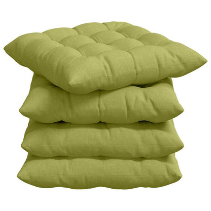 vidaXL Sitzkissen 4 pcs Hellgrün 40 x 40 x 6 cm Stoff
