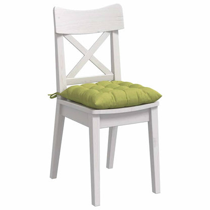 vidaXL Sitzkissen 4 pcs Hellgrün 40 x 40 x 6 cm Stoff