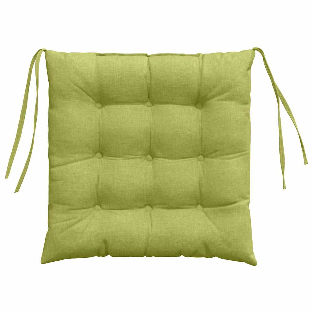 vidaXL Sitzkissen 4 pcs Hellgrün 40 x 40 x 6 cm Stoff