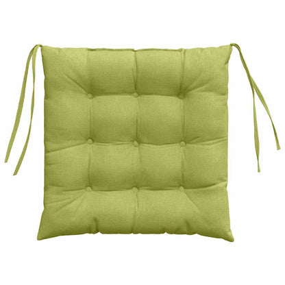 vidaXL Sitzkissen 4 pcs Hellgrün 40 x 40 x 6 cm Stoff