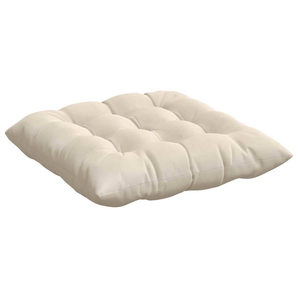 vidaXL Coussins de chaise 4 pcs Beige 40 x 40 x 6 cm Microfibre